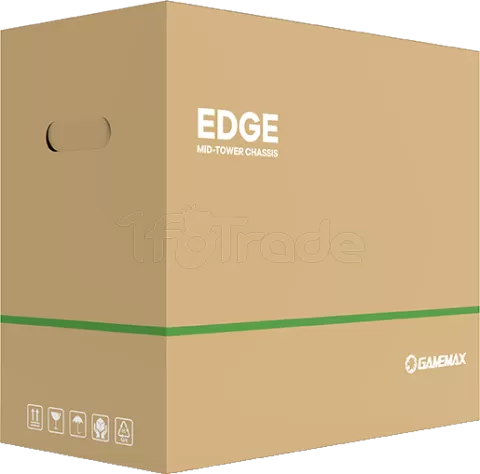 Photo de Boitier Mini Tour Micro ATX Gamemax Edge RGB avec panneau vitré (Noir)