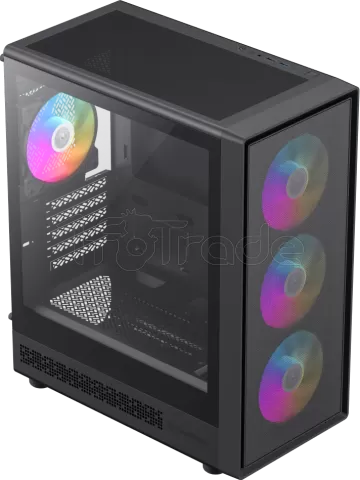 Photo de Boitier Mini Tour Micro ATX Gamemax Storm RGB avec panneau vitré (Noir)