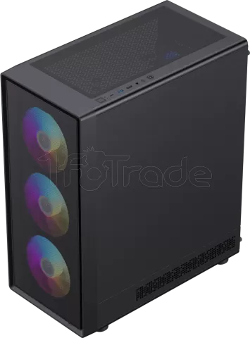 Photo de Boitier Mini Tour Micro ATX Gamemax Storm RGB avec panneau vitré (Noir)