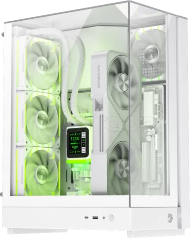 Photo de Boitier Mini Tour Micro ATX Gamemax T20 ARGB  avec panneaux vitrés (Blanc)