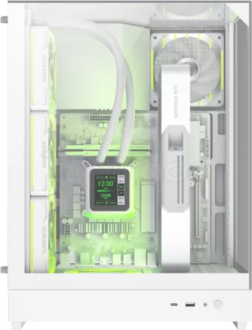 Photo de Boitier Mini Tour Micro ATX Gamemax T20 ARGB  avec panneaux vitrés (Blanc)