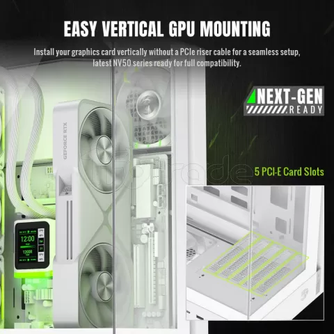 Photo de Boitier Mini Tour Micro ATX Gamemax T20 ARGB  avec panneaux vitrés (Blanc)