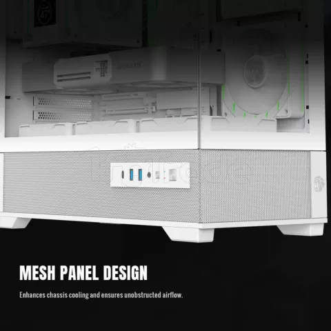 Photo de Boitier Mini Tour Micro ATX Gamemax Vista 2 RGB  avec panneaux vitrés (Blanc)