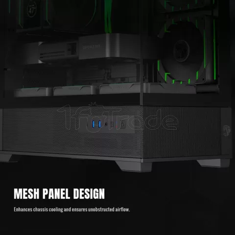 Photo de Boitier Mini Tour Micro ATX Gamemax Vista 2 RGB  avec panneaux vitrés (Noir)