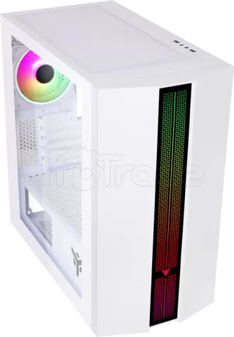 Photo de Boitier Mini Tour Micro ATX iTek Liflig 41 RGB avec panneau vitré (Blanc)