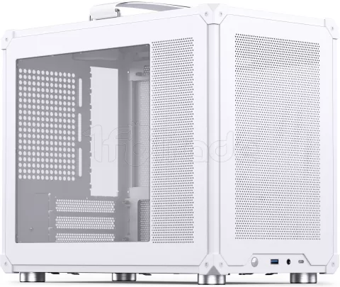 Photo de Boitier Mini Tour Micro-ATX Jonsbo C6 Max avec panneau vitré (Blanc)