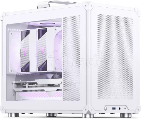 Photo de Boitier Mini Tour Micro-ATX Jonsbo C6 Max avec panneau vitré (Blanc)