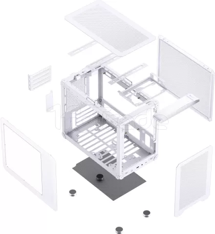 Photo de Boitier Mini Tour Micro-ATX Jonsbo C6 Max avec panneau vitré (Blanc)