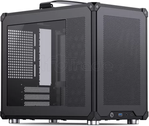 Photo de Boitier Mini Tour Micro-ATX Jonsbo C6 Max avec panneau vitré (Noir)