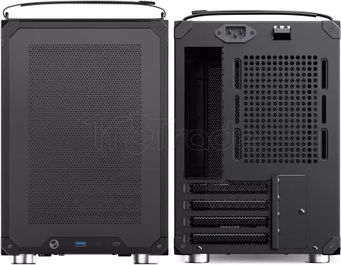 Photo de Boitier Mini Tour Micro-ATX Jonsbo C6 Max avec panneau vitré (Noir)