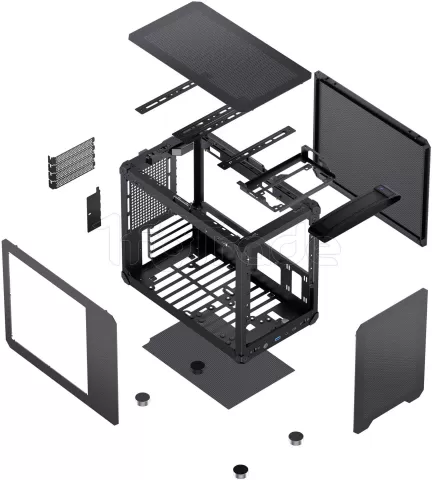 Photo de Boitier Mini Tour Micro-ATX Jonsbo C6 Max avec panneau vitré (Noir)