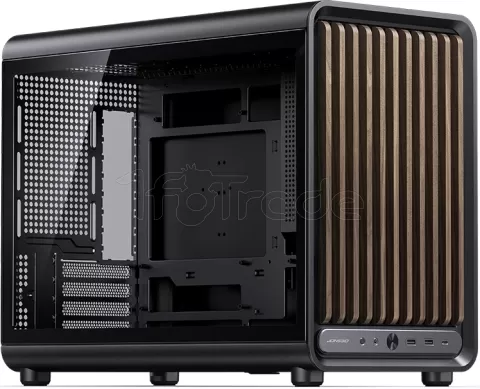 Photo de Boitier Mini Tour Micro ATX Jonsbo D33 Wood avec panneau vitré (Noir)