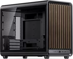 Photo de Boitier Mini Tour Micro ATX Jonsbo D33 Wood avec panneau vitré (Noir)