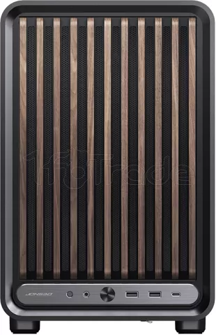 Photo de Boitier Mini Tour Micro ATX Jonsbo D33 Wood avec panneau vitré (Noir)
