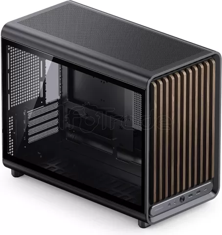 Photo de Boitier Mini Tour Micro ATX Jonsbo D33 Wood avec panneau vitré (Noir)