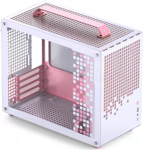 Photo de Boitier Mini Tour Micro ATX Jonsbo Z20 avec panneau vitré (Blanc/Rose)