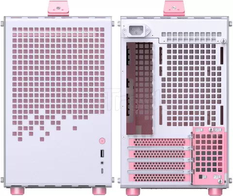Photo de Boitier Mini Tour Micro ATX Jonsbo Z20 avec panneau vitré (Blanc/Rose)