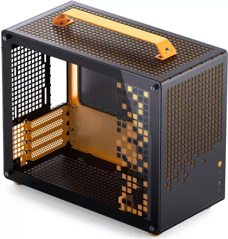 Photo de Boitier Mini Tour Micro ATX Jonsbo Z20 avec panneau vitré (Noir/Orange)