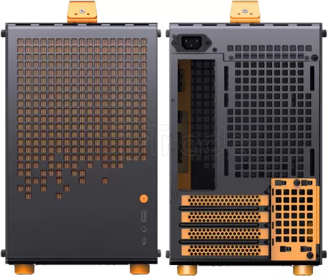 Photo de Boitier Mini Tour Micro ATX Jonsbo Z20 avec panneau vitré (Noir/Orange)
