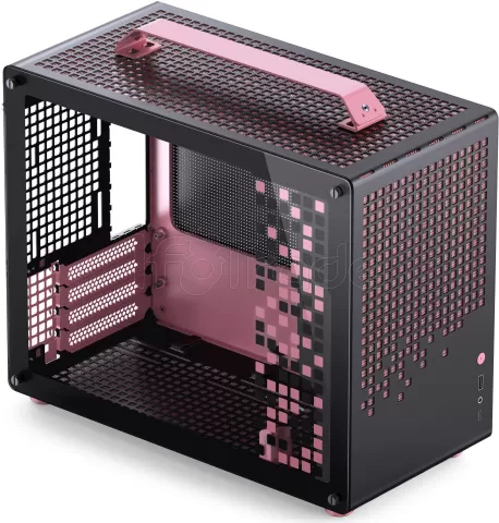 Photo de Boitier Mini Tour Micro ATX Jonsbo Z20 avec panneau vitré (Noir/Rose)