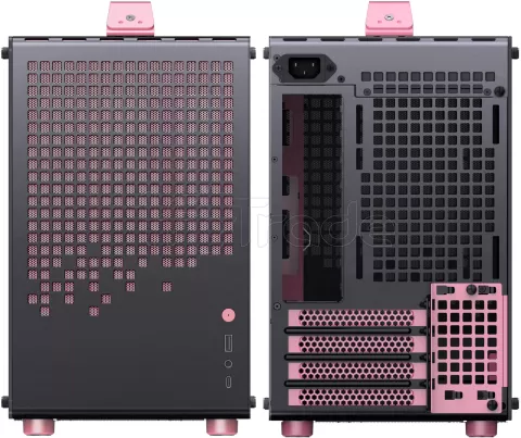 Photo de Boitier Mini Tour Micro ATX Jonsbo Z20 avec panneau vitré (Noir/Rose)