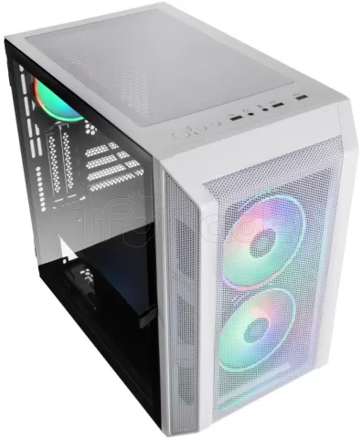 Photo de Boitier Mini Tour Micro ATX Kolink Citadel Mesh RGB avec panneau vitré (Blanc)