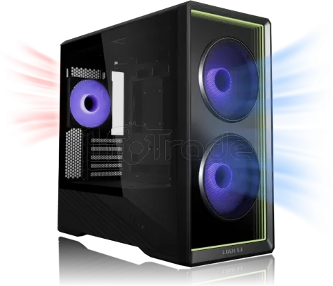 Photo de Boitier Mini Tour Micro ATX Lian Li Vector V150 RGB avec panneaux vitrés (Noir)