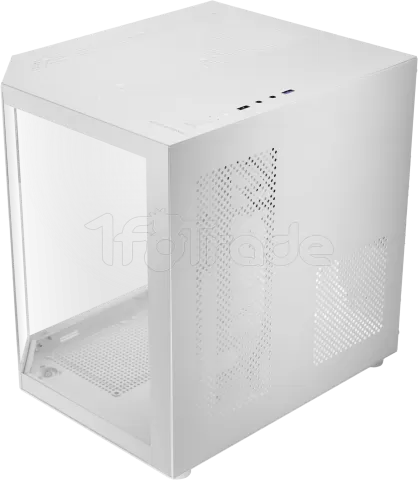 Photo de Boitier Mini Tour Micro ATX Mars Gaming MC-3T Lite RGB avec panneaux vitrés (Blanc)