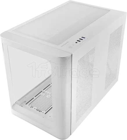 Photo de Boitier Mini Tour Micro ATX Mars Gaming MC-Fusion M avec panneaux vitrés (Blanc)