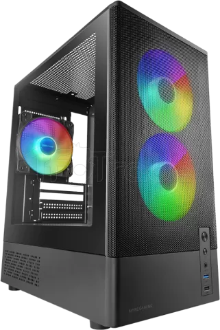 Photo de Boitier Mini Tour Micro ATX Mars Gaming  MC-Onyx avec panneaux vitrés (Noir)