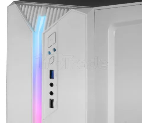 Photo de Boitier Mini Tour Micro ATX Mars Gaming MC-S1 RGB avec panneau vitré (Blanc)