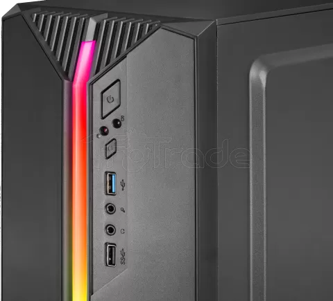 Photo de Boitier Mini Tour Micro ATX Mars Gaming MC-S1 RGB avec panneau vitré (Noir)