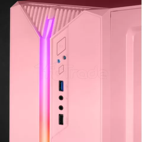 Photo de Boitier Mini Tour Micro ATX Mars Gaming MC-S1 RGB avec panneau vitré (Rose)