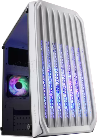 Photo de Boitier Mini Tour Micro ATX Mars Gaming MC-S2 RGB avec panneau vitré (Blanc)