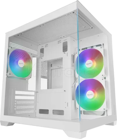 Photo de Boitier Mini Tour Micro ATX Mars Gaming MC-View3 RGB avec panneaux vitrés (Blanc)