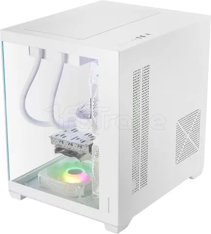 Photo de Boitier Mini Tour Micro ATX Mars Gaming MC-View3 RGB avec panneaux vitrés (Blanc)