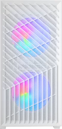 Photo de Boitier Mini Tour Micro ATX Mars Gaming MC-Vortex RGB avec panneau vitré (Blanc)