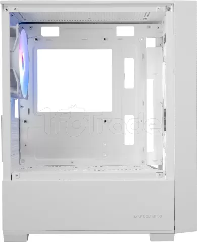Photo de Boitier Mini Tour Micro ATX Mars Gaming MC-Vortex RGB avec panneau vitré (Blanc)