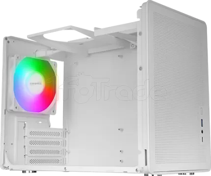 Photo de Boitier Mini Tour Micro ATX Mars Gaming MC-XPS avec panneau vitré (Blanc)