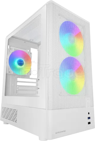 Photo de Boitier Mini Tour Micro ATX Mars Gaming  MCONYX avec panneaux vitrés (Blanc)