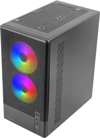 Photo de Boitier Mini Tour Micro ATX Mars Gaming  MCONYX avec panneaux vitrés (Noir)