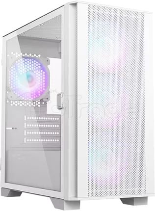 Photo de Boitier Mini Tour Micro ATX Montech Air 100 RGB avec panneaux vitrés (Blanc)