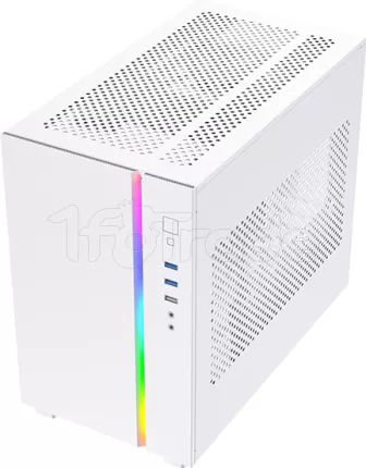 Photo de Boitier Mini Tour Micro ATX Montech Sky One Mini RGB avec panneaux vitrés (Blanc)