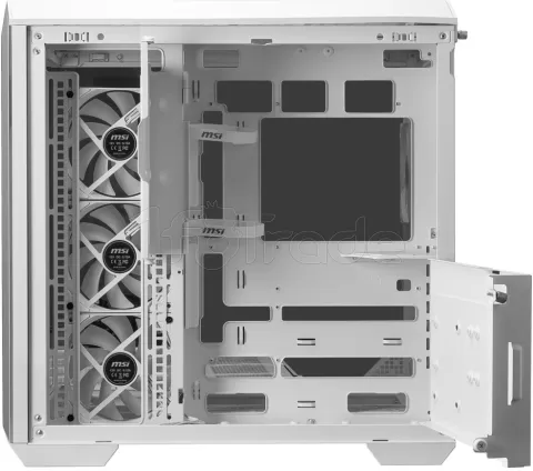 Photo de Boitier Mini Tour Micro ATX MSI Mag Pano 100R Project Zero RGB avec panneaux vitrés (Blanc)