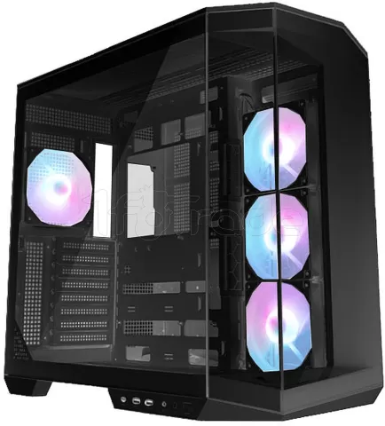 Photo de Boitier Mini Tour Micro ATX MSI Mag Pano 100R Project Zero RGB avec panneaux vitrés (Noir)