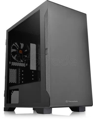 Photo de Boitier Mini Tour Micro ATX Thermaltake S100 TG avec panneau vitré (Noir)