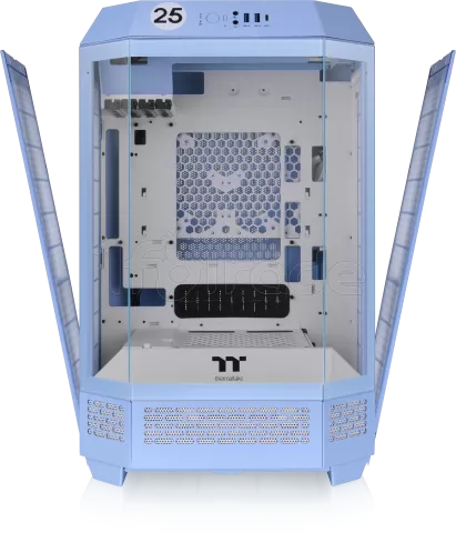 Photo de Boitier Mini Tour Micro ATX Thermaltake The Tower 300 avec panneaux vitrés (Bleu)