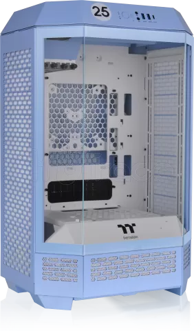 Photo de Boitier Mini Tour Micro ATX Thermaltake The Tower 300 avec panneaux vitrés (Bleu)