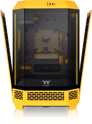 Photo de Boitier Mini Tour Micro ATX Thermaltake The Tower 300 avec panneaux vitrés (Jaune)
