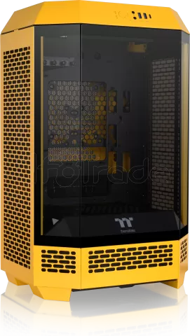 Photo de Boitier Mini Tour Micro ATX Thermaltake The Tower 300 avec panneaux vitrés (Jaune)